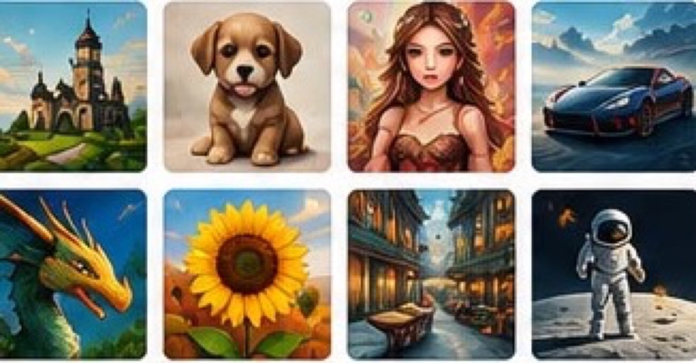 Preview grid of supported image types