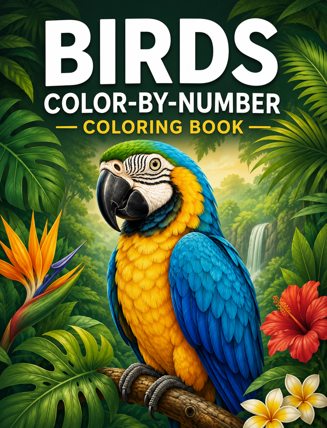 Birds color-by-number book cover
