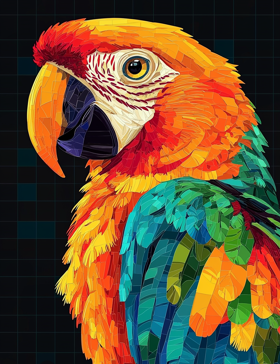 Original image provided for the color-by-number book