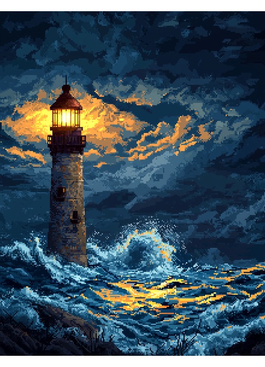 Original lighthouse storm image