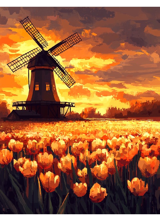 Original windmill tulips image