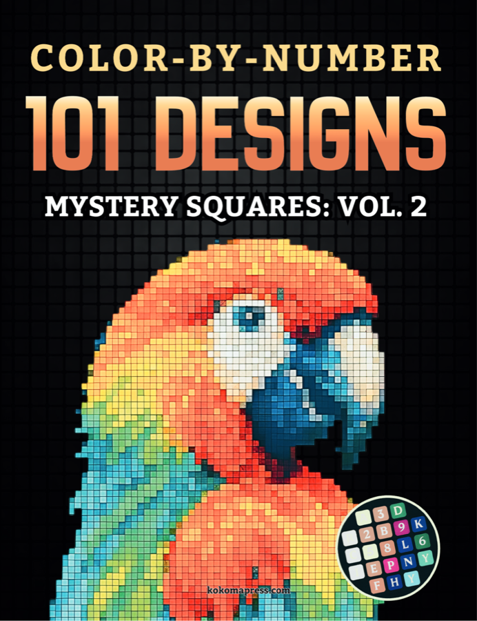 101 Designs color by number book cover