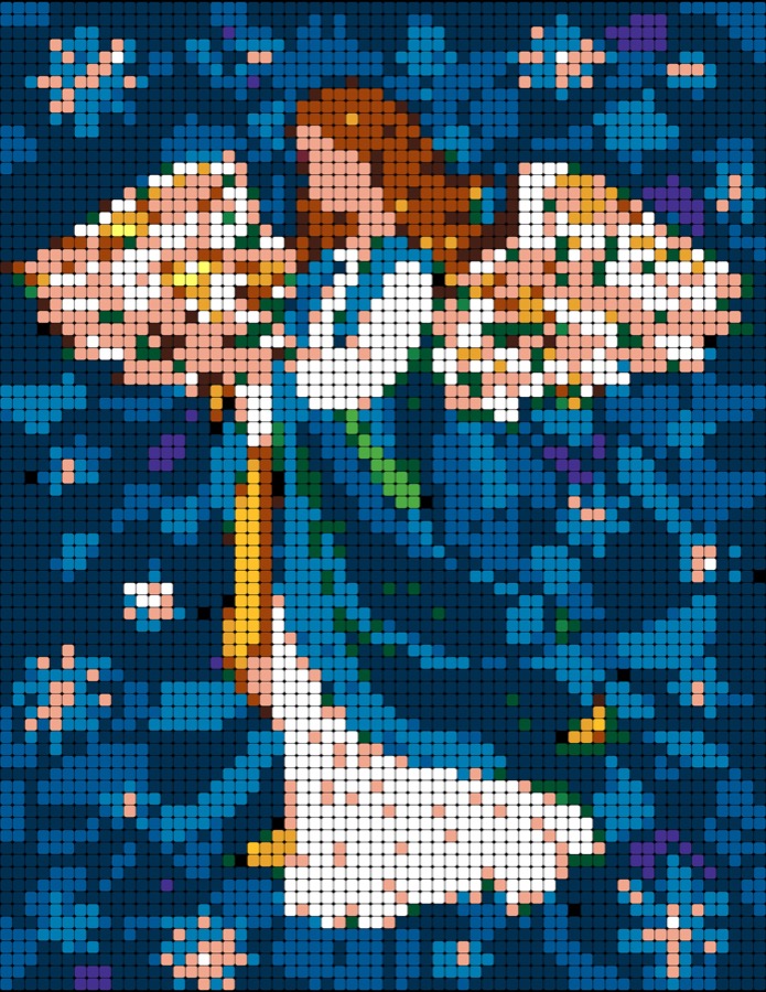 Christmas color-by-number page