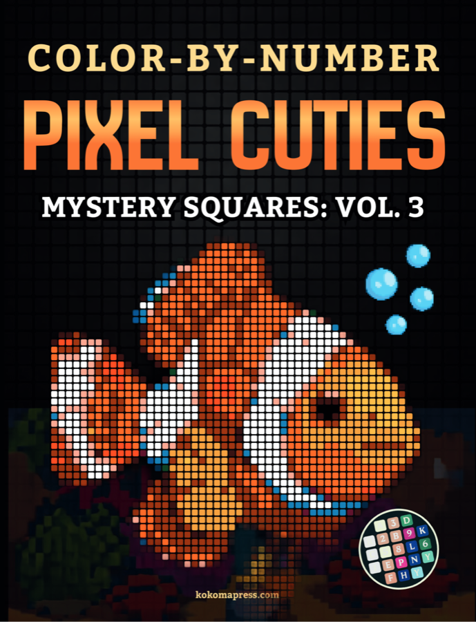 Pixel Cuties color by number book cover